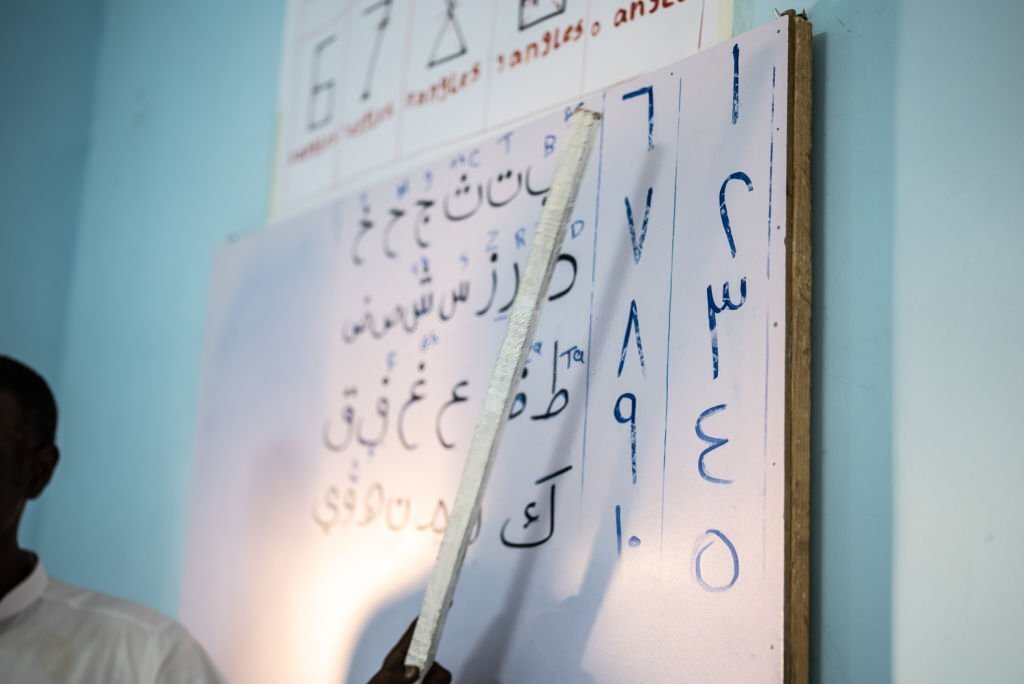 Teacher during lecture in the classroom